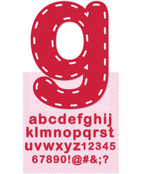 Stitched numbers and letters vector image