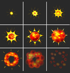 Explosion animation isolated vector image