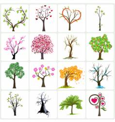 Abstract trees vector image