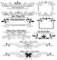 Set of floral calligraphic design elements vector image