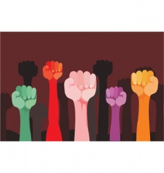 Fists vector image