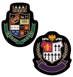 Royal crown college badge Royal crown college badge vector image