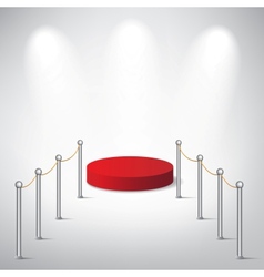 White podium on grey background vector image