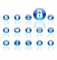 Aqua icons vector image