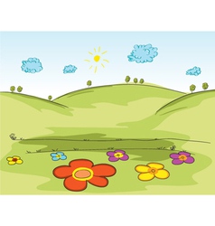 Cartoon background vector image
