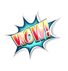 Wow explosion vector image