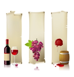Wine banners vector image