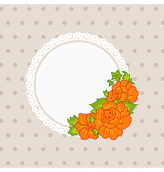 Wedding card with flowers - vector image