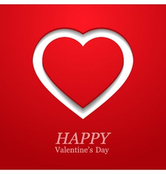 Valentines day card with heart vector image
