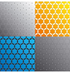 Seamless geometric pattern set vector image