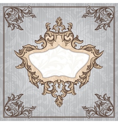 Abstract retro vintage floral frame vector image