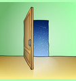 Opened door vector image