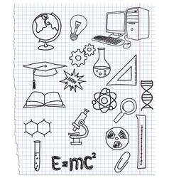 Icons a science vector image
