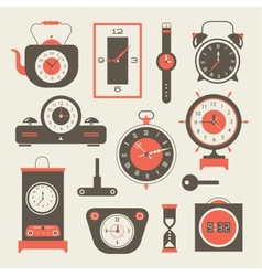 Clock set vector image