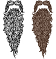 Beard and mustache vector image
