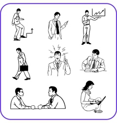 Office workers - business set vector image