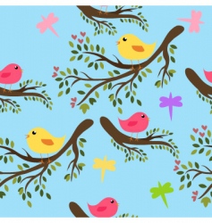 Seamless birds vector image