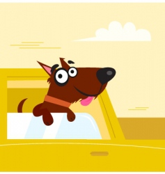 Cartoon dog vector image