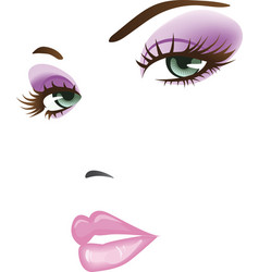 Beautiful face vector image
