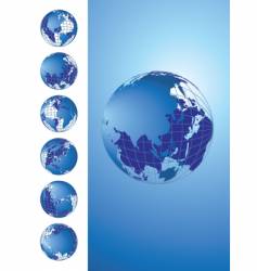 world map globe collection vector image