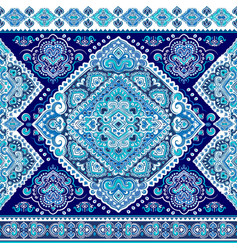 Bohemian indian mandala towel print vintage henna vector image