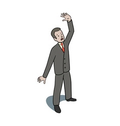 Scared businessman Scared businessman vector image