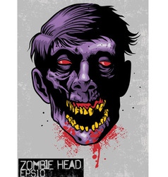 Zombie head vector image