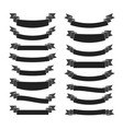 Black ribbon banners set Black ribbon banners set vector image