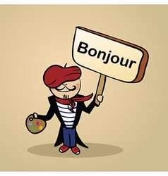 Hello from france people vector image