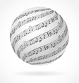 Music globe vector image