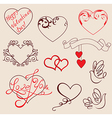 Valentines design elements vector image