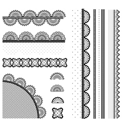 Straight lace set vector image