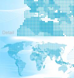 World map dots vector image