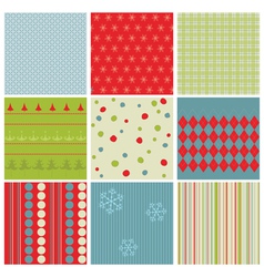 Christmas seamless backgrounds vector image