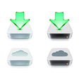 Cloud storage and download concept vector image