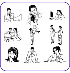 Office workers - business set vector image