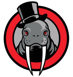 Walrus mascot vector image