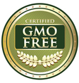 GMO Free Green Label vector image