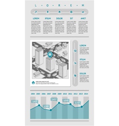 Infographics and web elements vector image