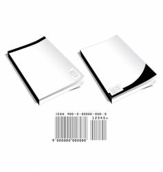 Book covers with barcode vector image