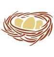Eggs and nest vector image