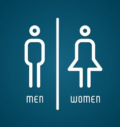 Restroom male and female sign vector image