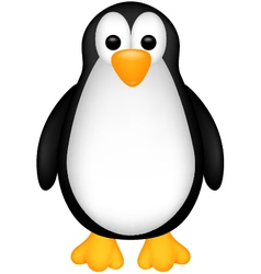 Funny penguin cartoob vector image
