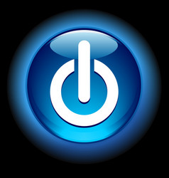 Glowing on button vector image