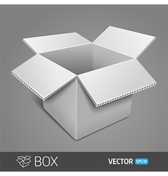 Gray cardboard box EPS 10 vector image