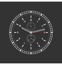 Clock on a black background vector image