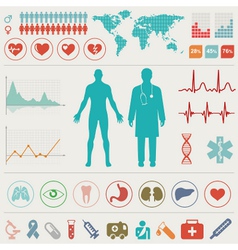 Medical icons and symbols vector image