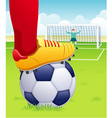 Soccer player penalty kick vector image