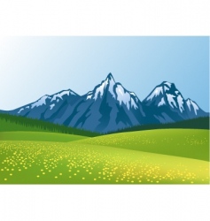 Mountain background vector image