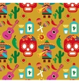 Mexico - pattern with icons vector image